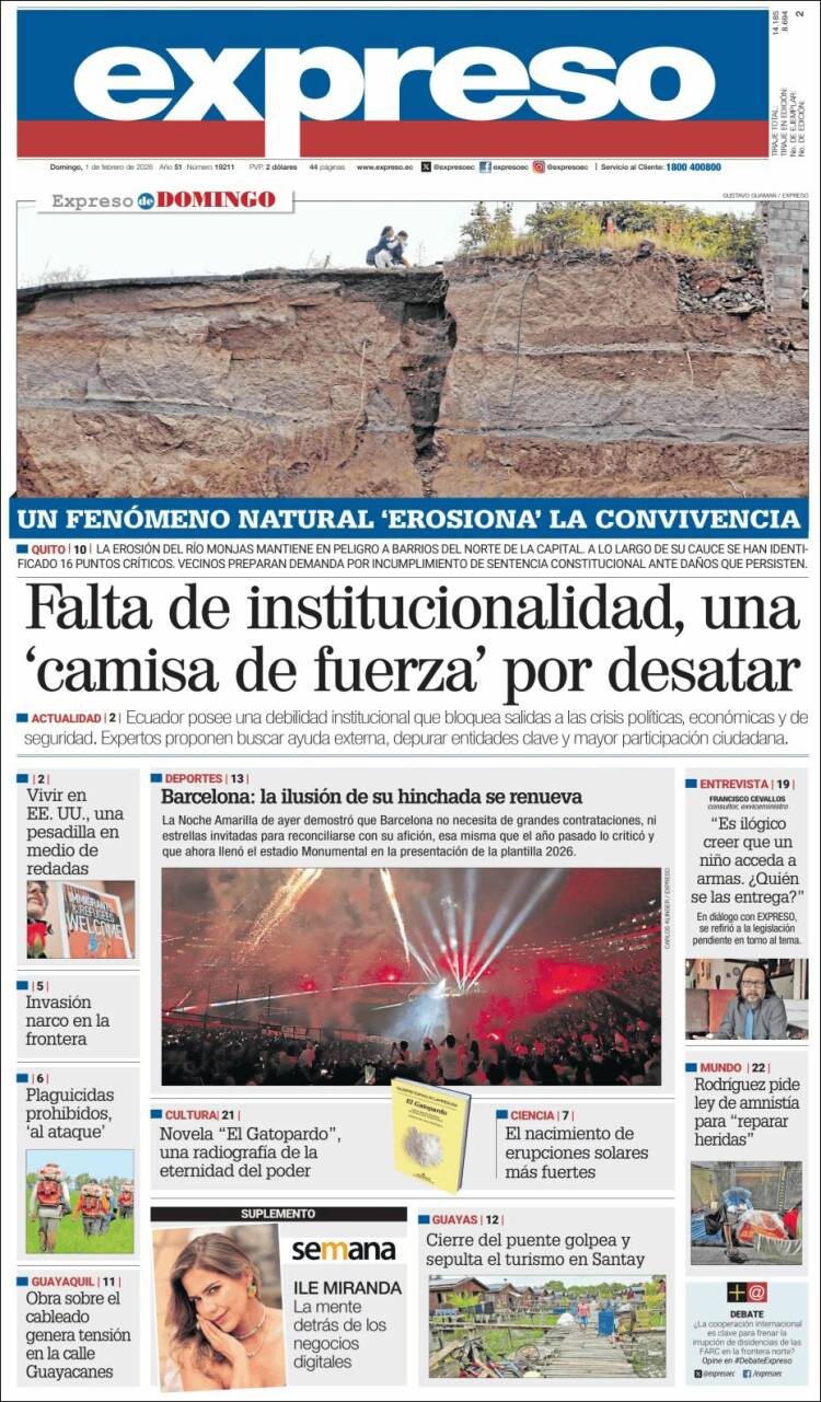 Portada de Expreso (Ecuador)