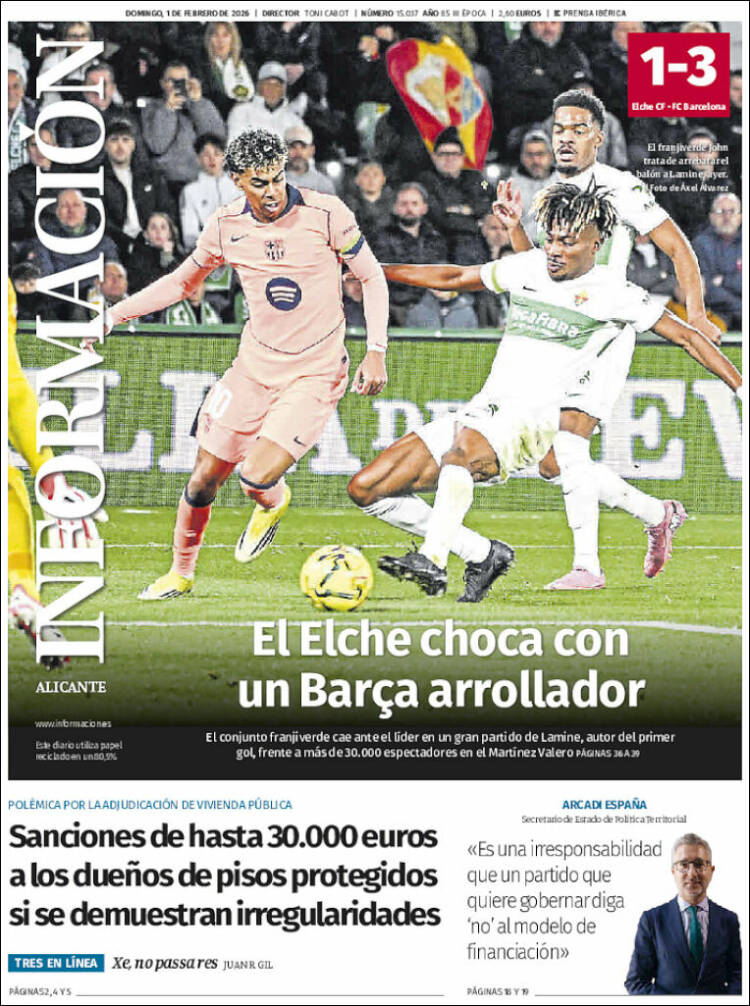 Portada de Diario Información (Espa&ntilde;a)