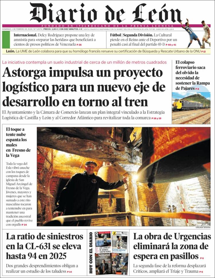 Portada de Diario de León (Espa&ntilde;a)