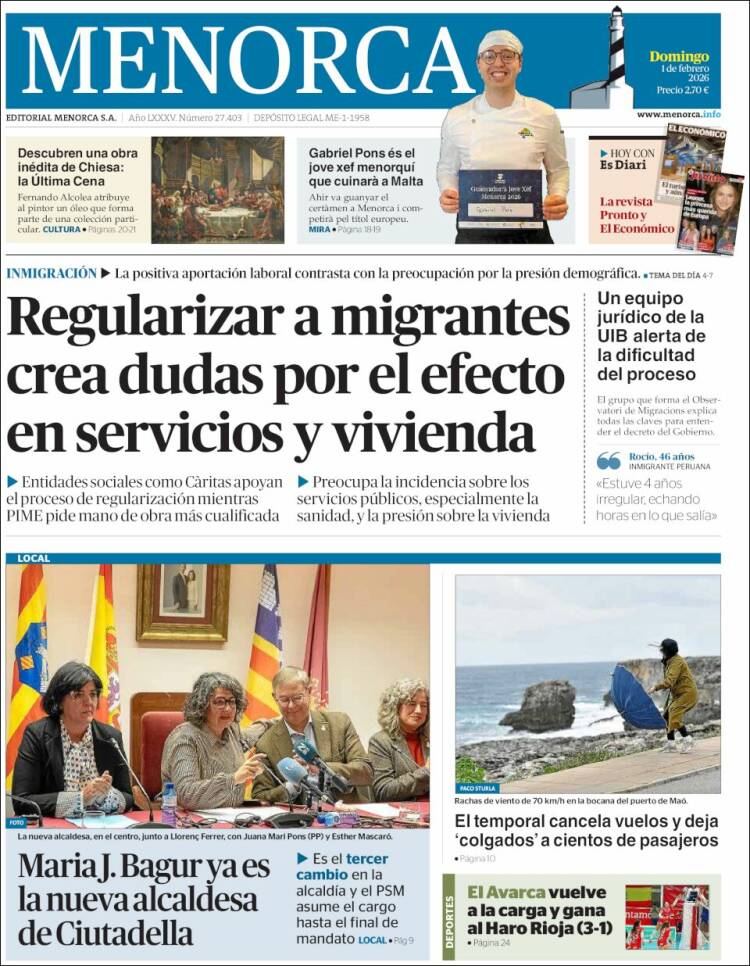 Portada de Menorca - Diario Insular (Espa&ntilde;a)