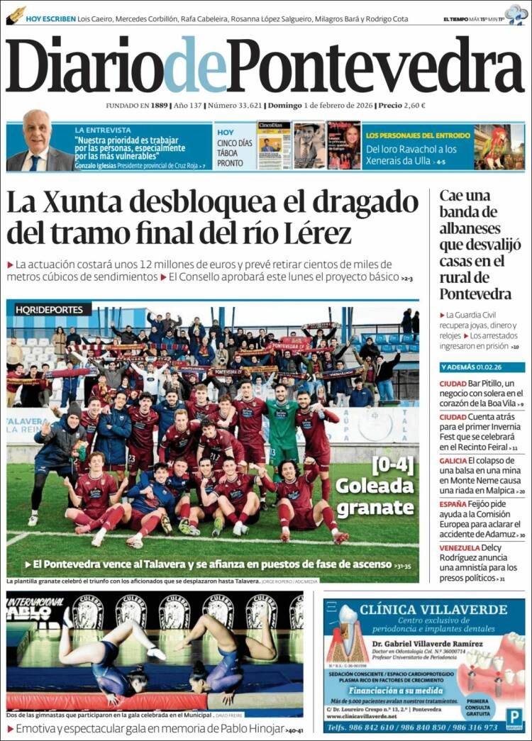 Portada de Diario de Pontevedra (Espa&ntilde;a)