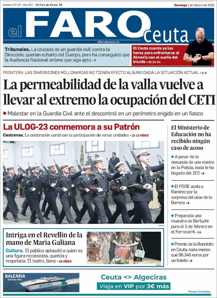 Portada de El Faro de Ceuta (Espa&ntilde;a)