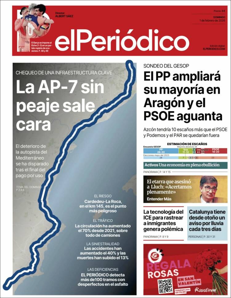 Portada de El Periódico (Espa&ntilde;a)