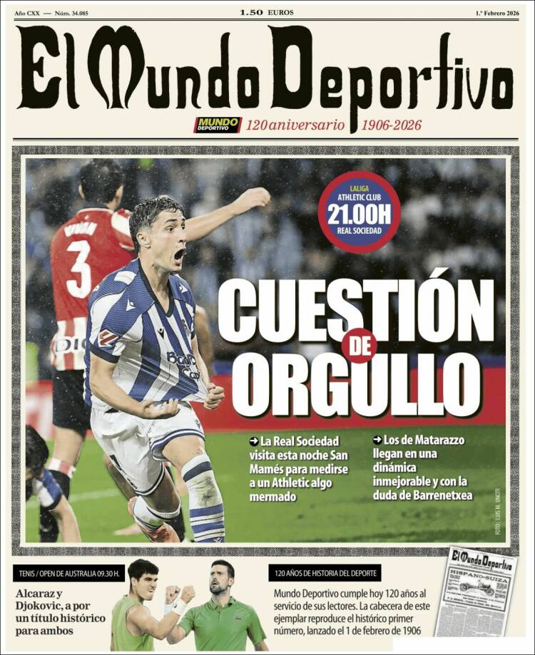 Portada de Mundo Deportivo Gipuzkoa (Espa&ntilde;a)