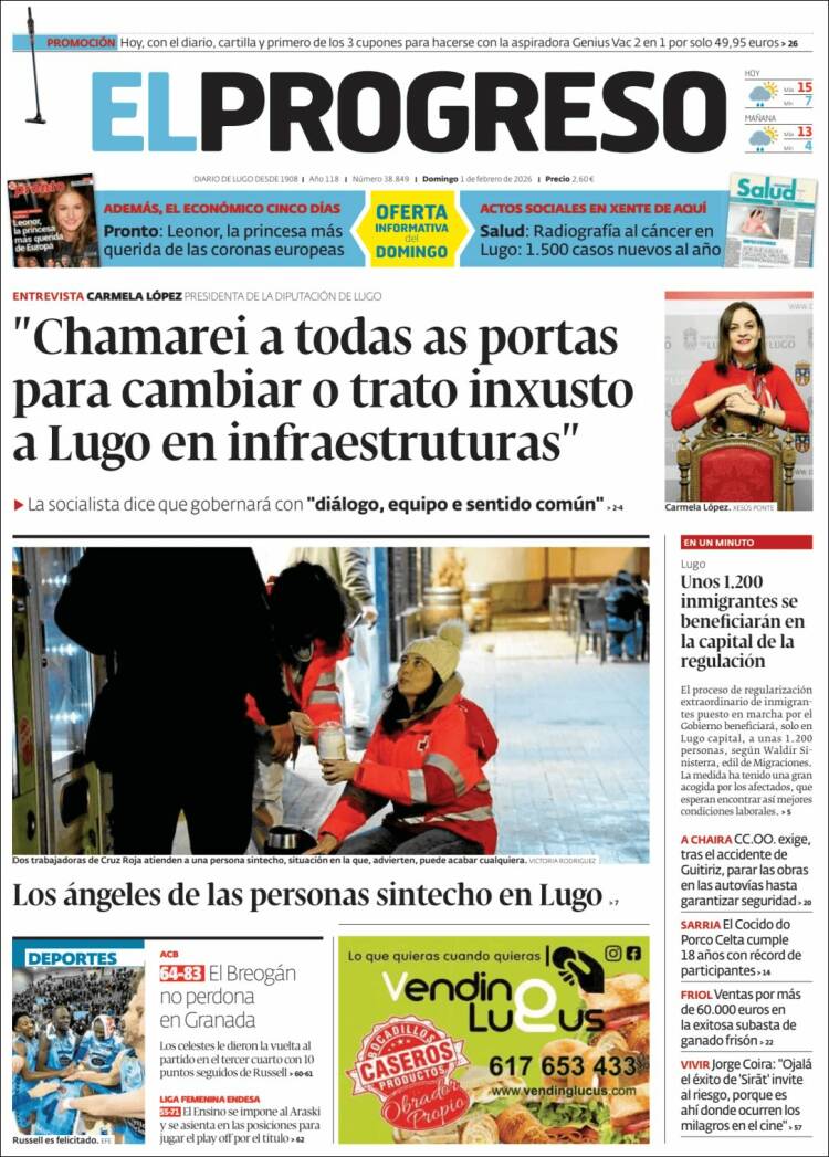 Portada de El Progreso (Espa&ntilde;a)