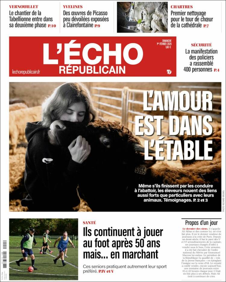 Portada de L'Echo Républicain (Francia)