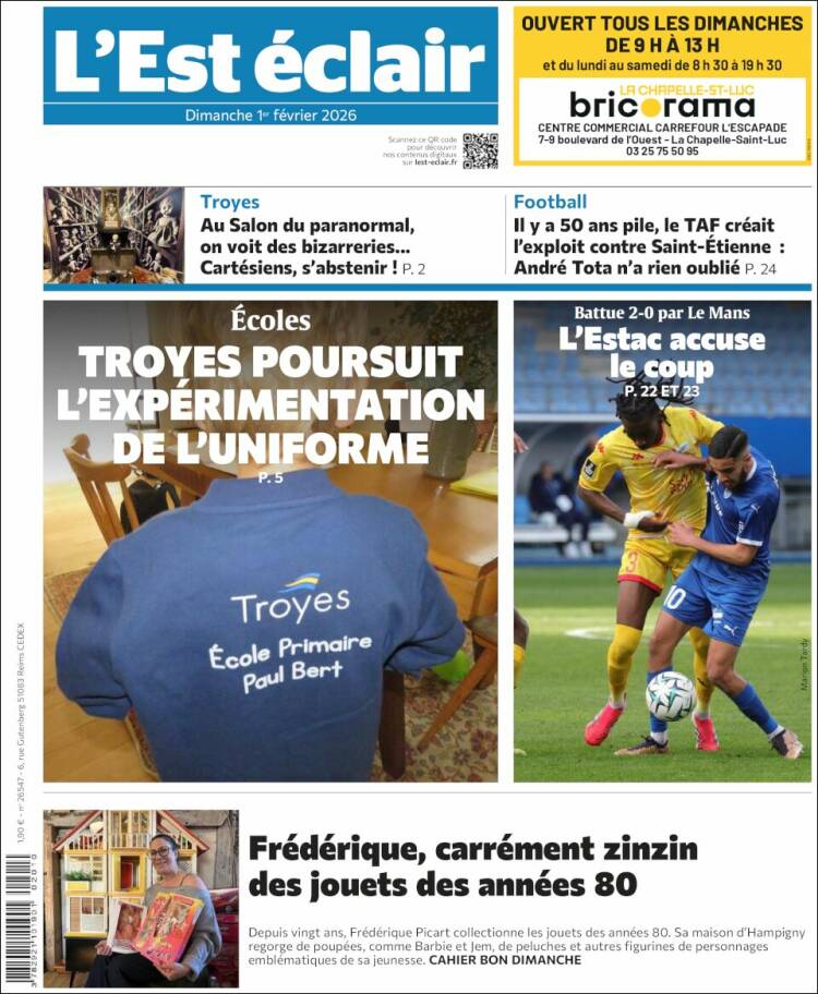 Portada de L'Est Eclair (Francia)
