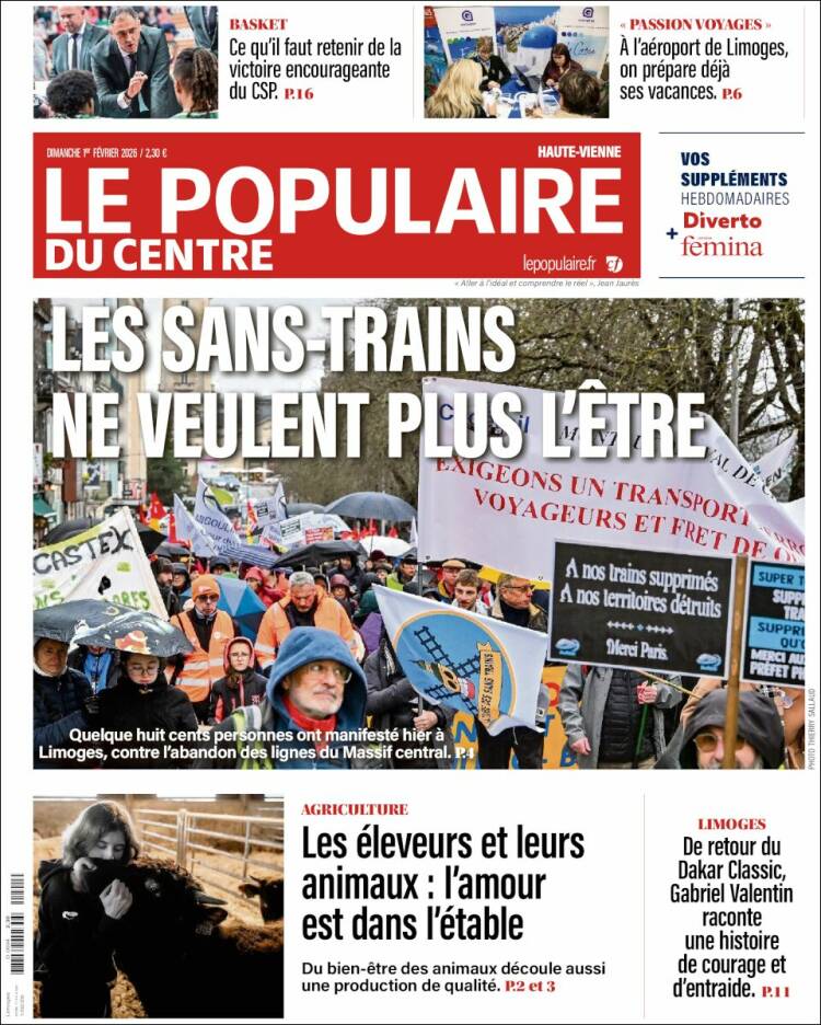 Portada de Le Populaire du Centre (Francia)