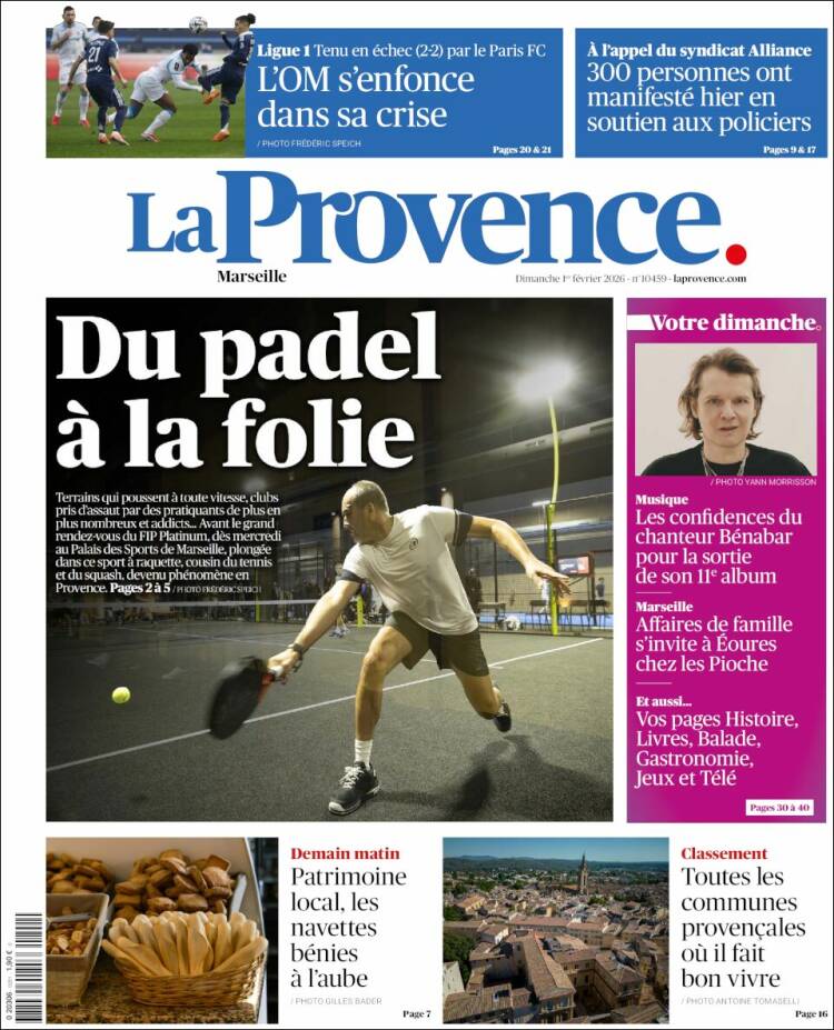 Portada de La Provence (Francia)