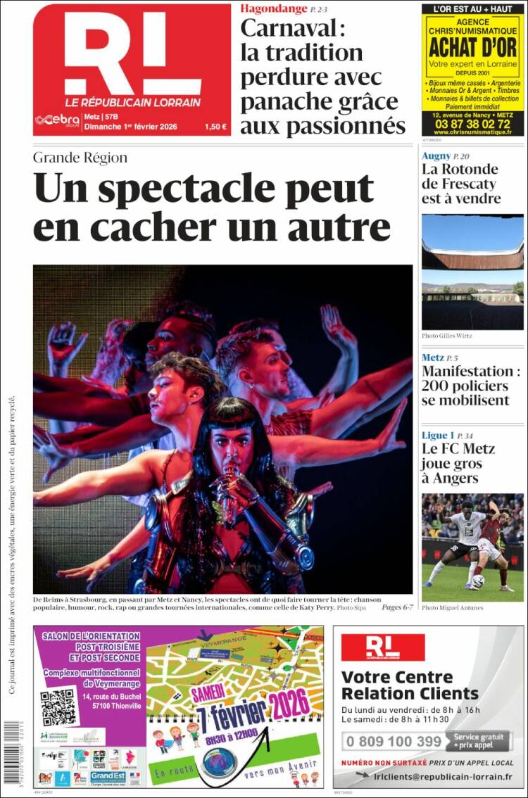 Portada de Le Republicain Lorrain (Francia)