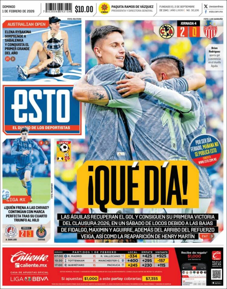 Portada de Esto (M&eacute;xico)