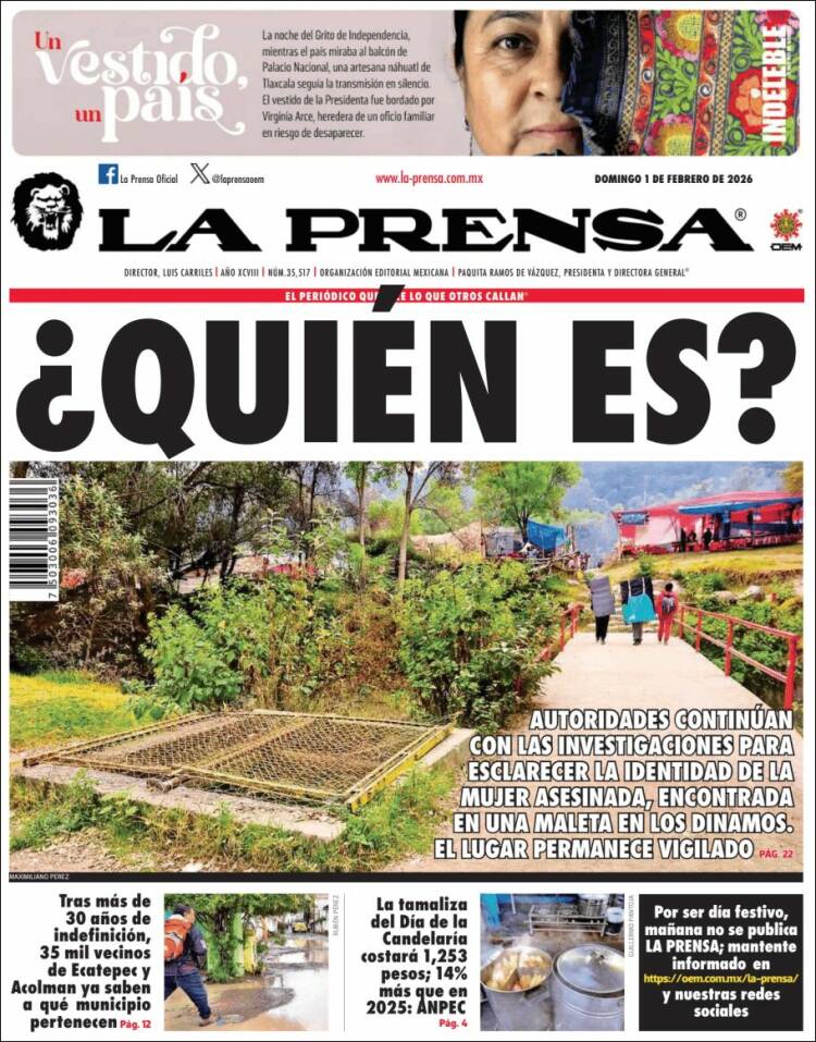 Portada de La Prensa (M&eacute;xico)