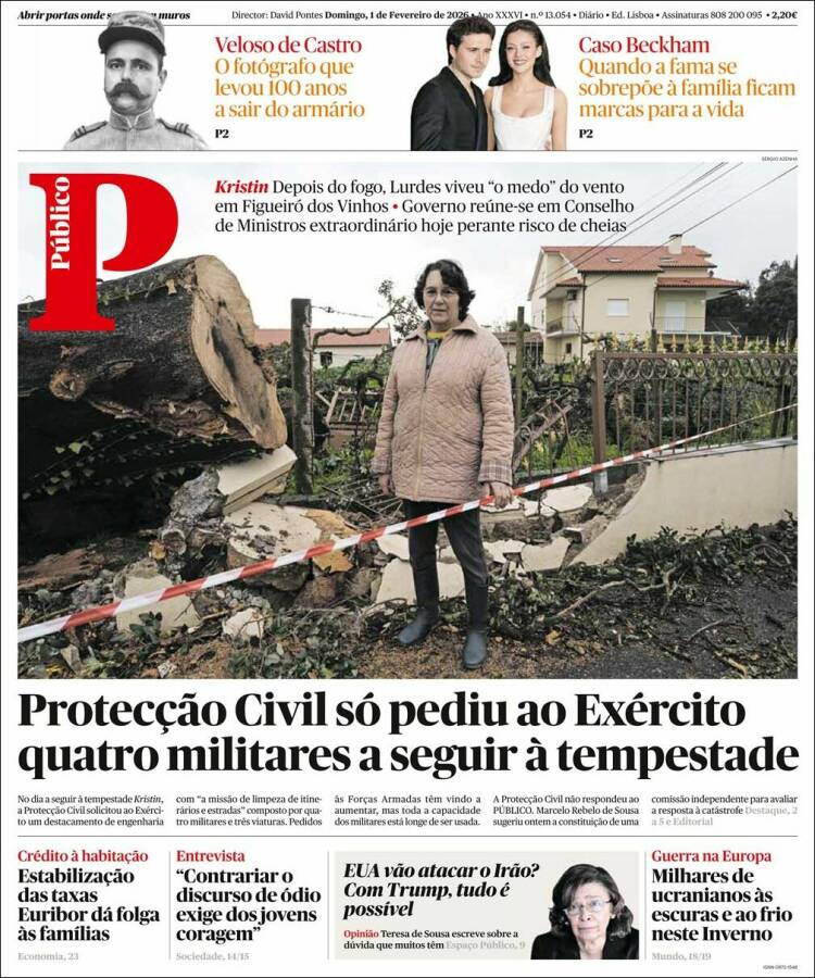 Portada de Público (Portugal)