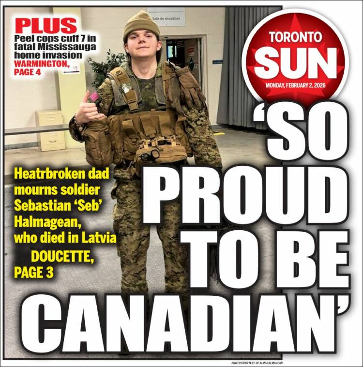 Portada de The Toronto Sun (Canad&aacute;)