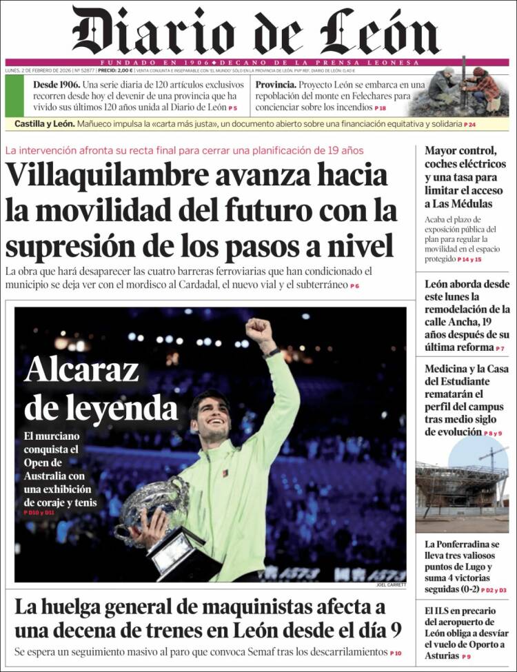 Portada de Diario de León (Espa&ntilde;a)