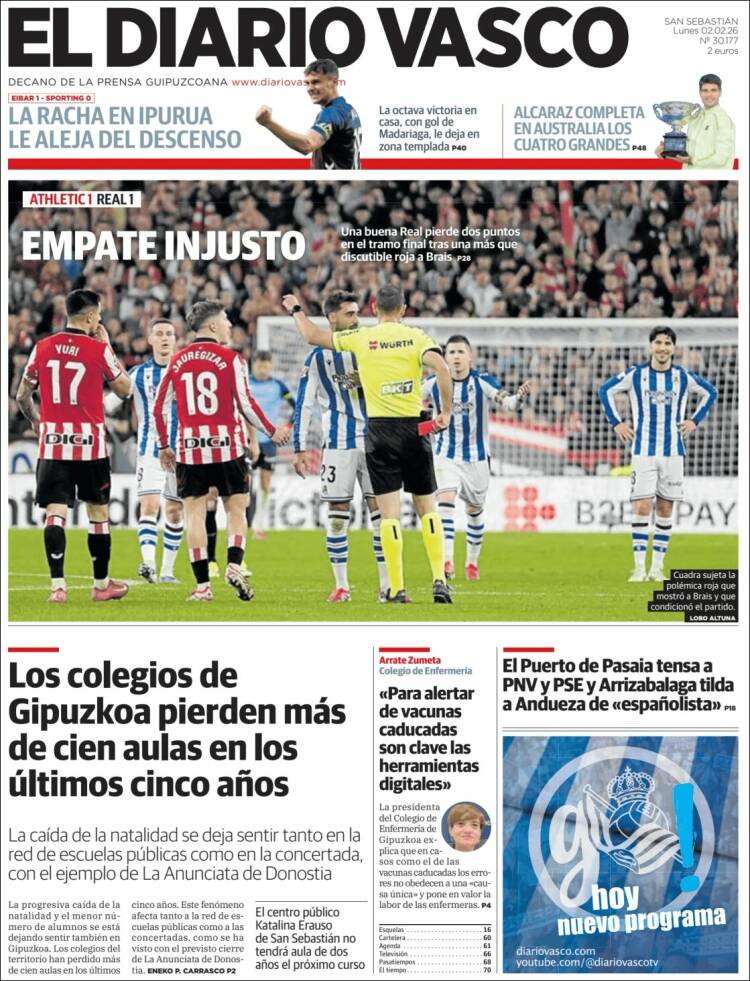 Portada de Diario Vasco (Espa&ntilde;a)