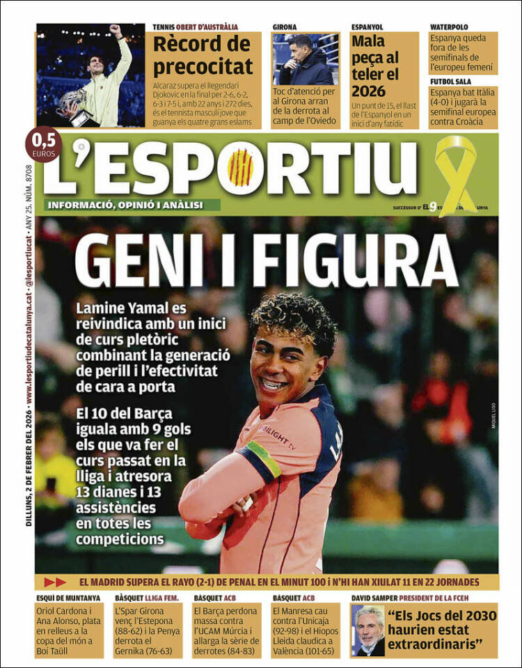 Portada de L'Esportiu (Espa&ntilde;a)