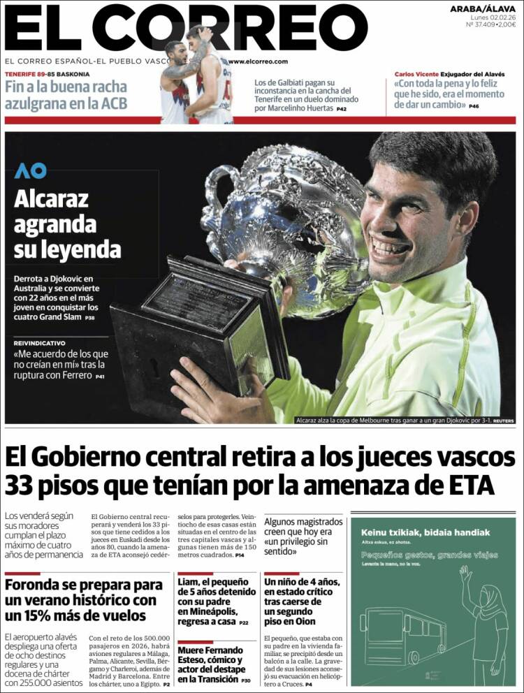 Portada de El Correo - Álava (Espa&ntilde;a)