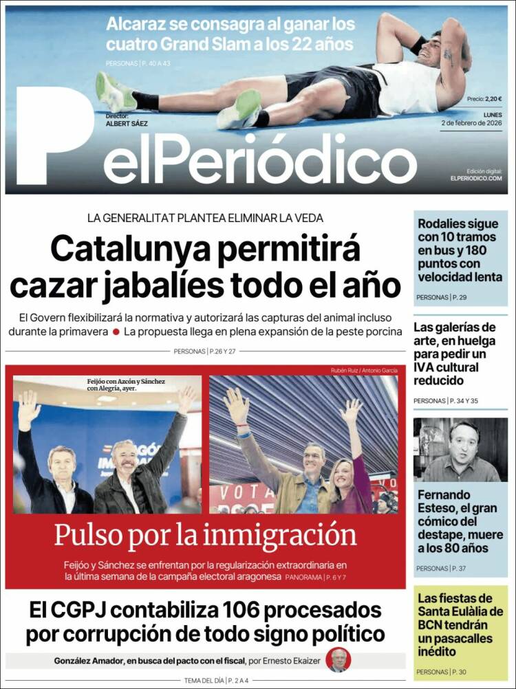 Portada de El Periódico (Espa&ntilde;a)
