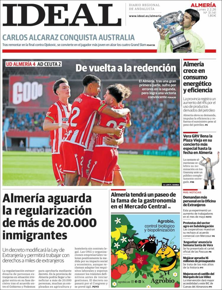 Portada de Ideal Almeria (Espa&ntilde;a)