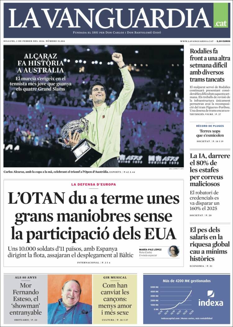Portada de La Vanguardia (Espa&ntilde;a)
