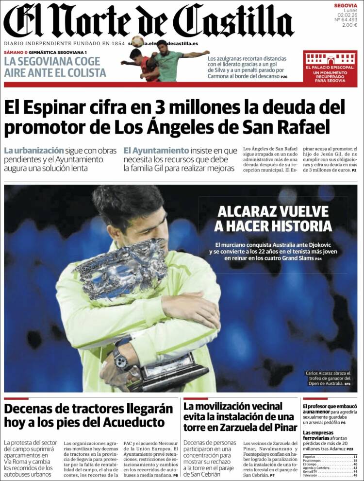 Portada de Norte de Castilla - Segovia (Espa&ntilde;a)