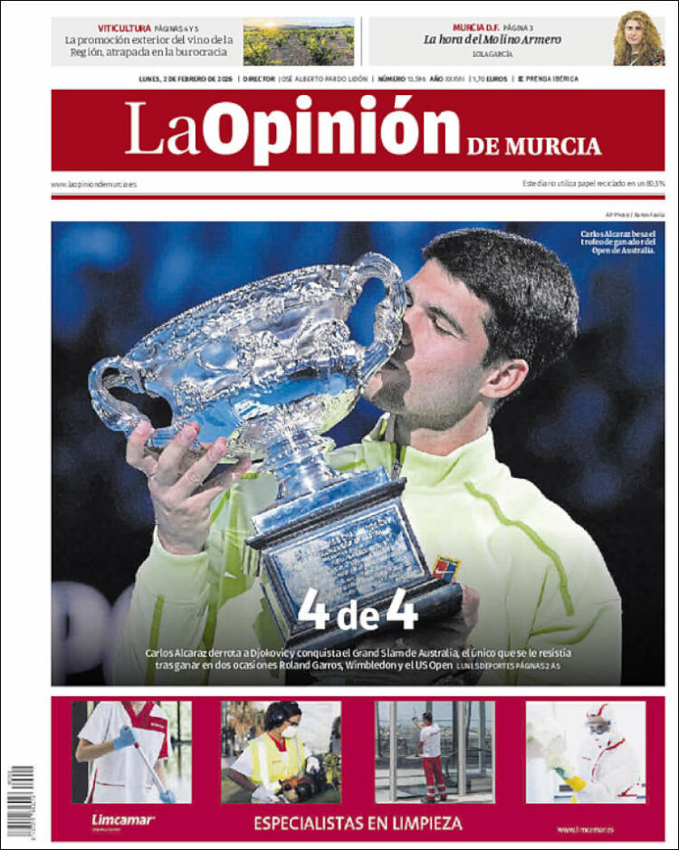Portada de La Opinión de Murcia (Espa&ntilde;a)