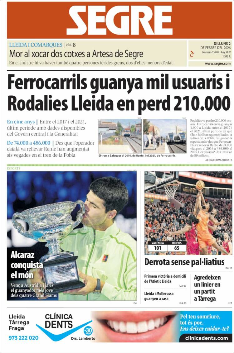 Portada de Segre (Espa&ntilde;a)