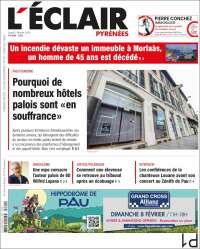 Portada de L'Eclair des Pyrénées (France)