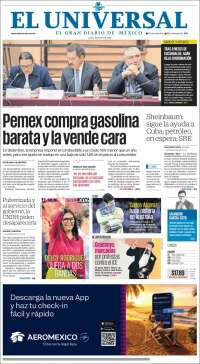 Portada de El Universal (Mexico)