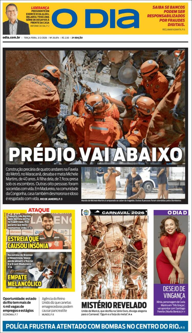 Portada de O Dia (Brasil)