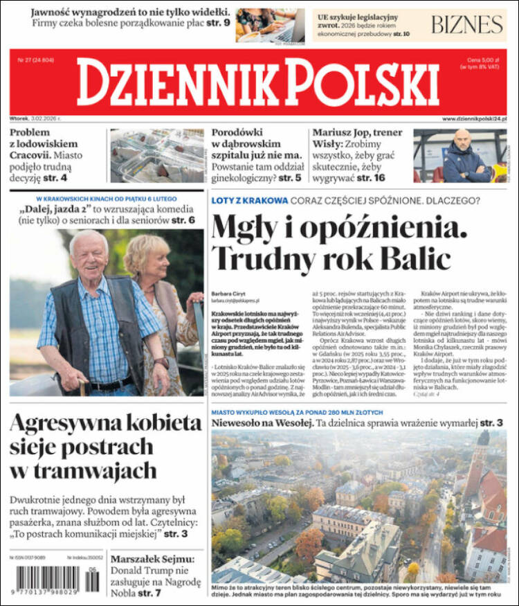Portada de Dziennik (Polonia)