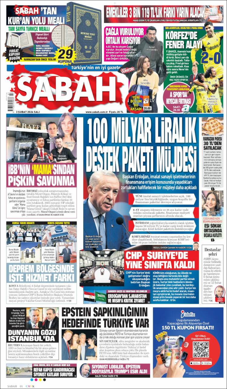 Portada de Sabah (Turqu&iacute;a)
