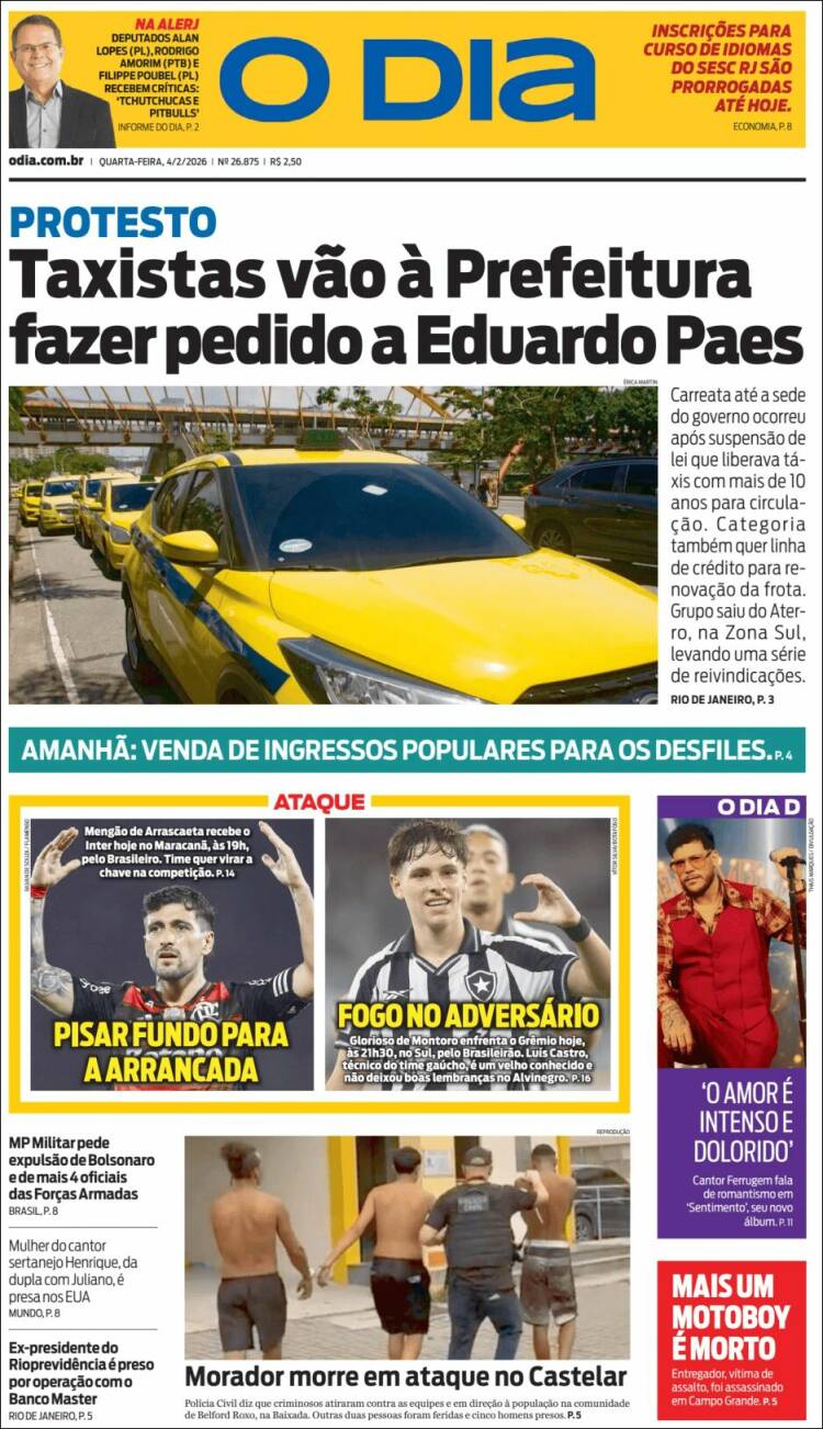 Portada de O Dia (Brasil)