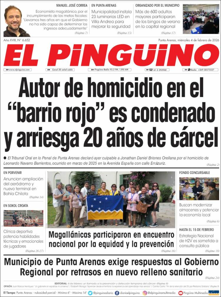 Portada de El Pingüino (Chile)
