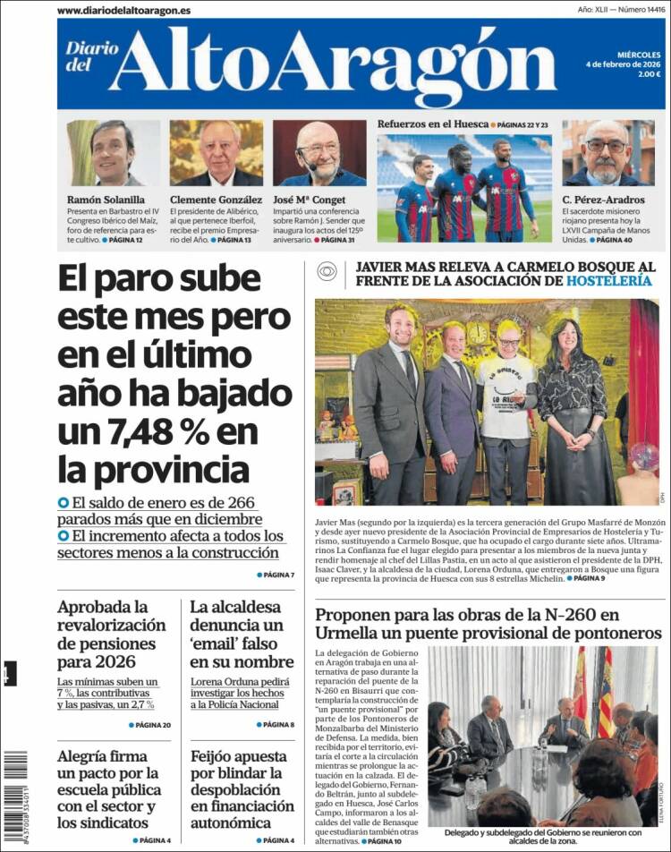 Portada de Diario del AltoAragón (Espa&ntilde;a)