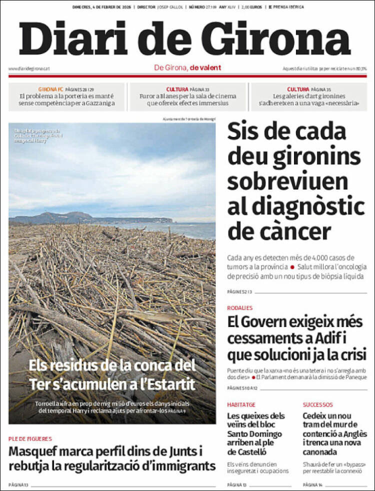 Portada de Diari de Girona (Espa&ntilde;a)