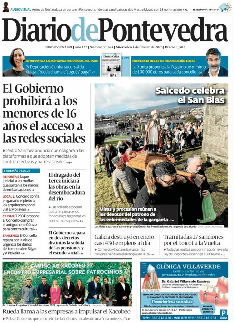 Portada de Diario de Pontevedra (Espa&ntilde;a)