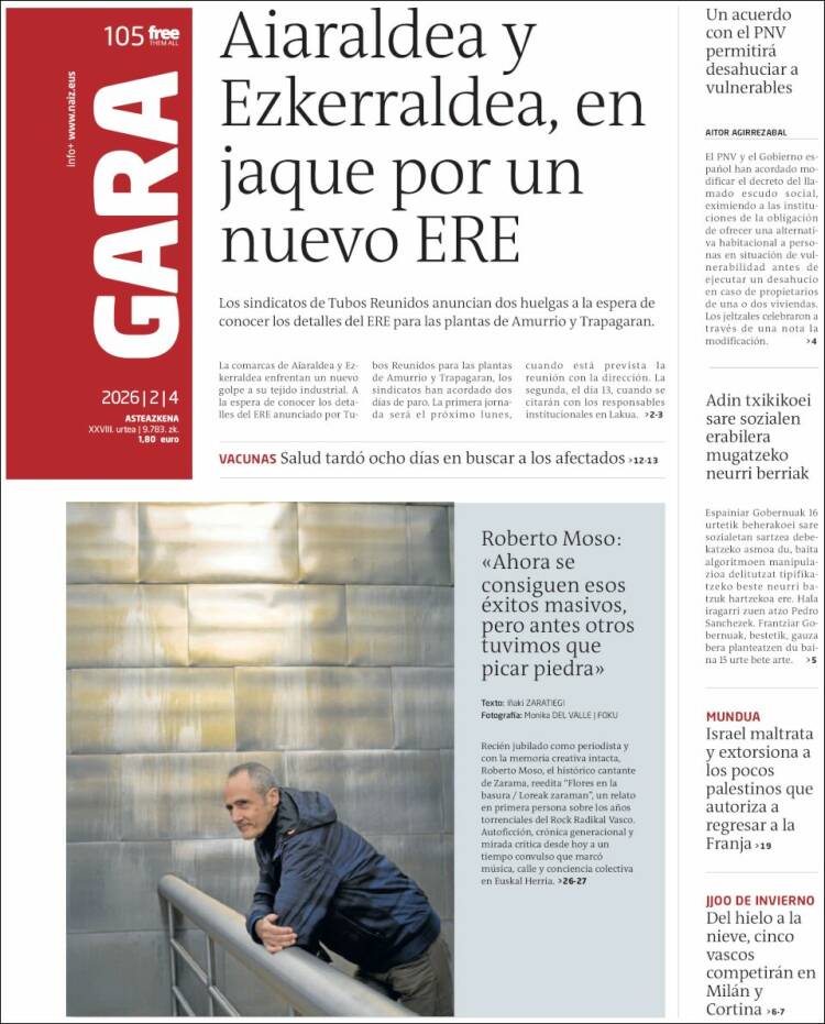 Portada de Gara (Espa&ntilde;a)