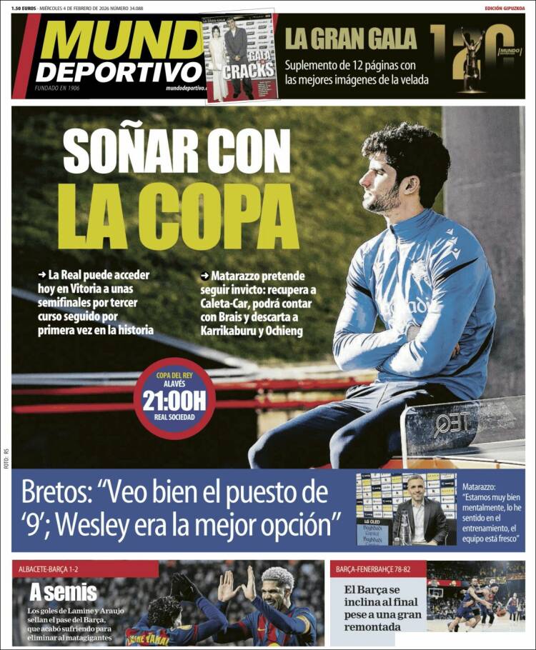 Portada de Mundo Deportivo Gipuzkoa (Espa&ntilde;a)