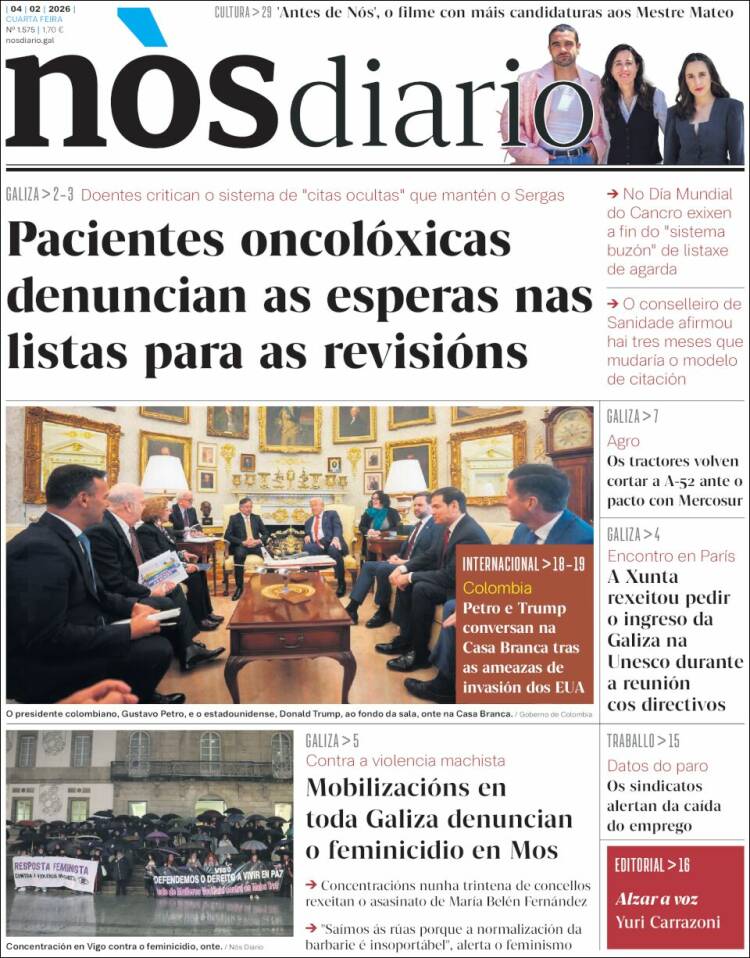 Portada de Nòs Diario (Espa&ntilde;a)