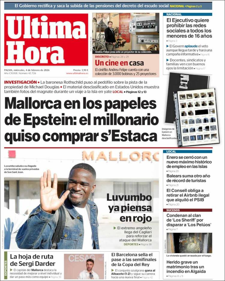 Portada de Última Hora (Espa&ntilde;a)