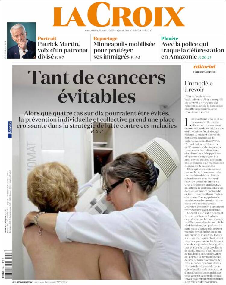 Portada de La Croix (Francia)