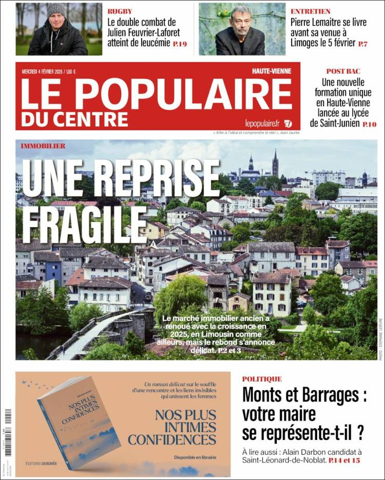 Portada de Le Populaire du Centre (Francia)