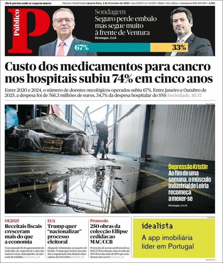 Portada de Público (Portugal)