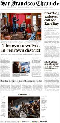 Portada de San Francisco Chronicle (USA)