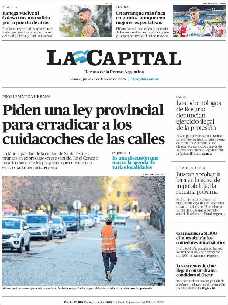 Portada de La Capital - Rosario (Argentina)