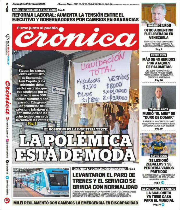 Portada de La Voz del Chaco (Argentina)