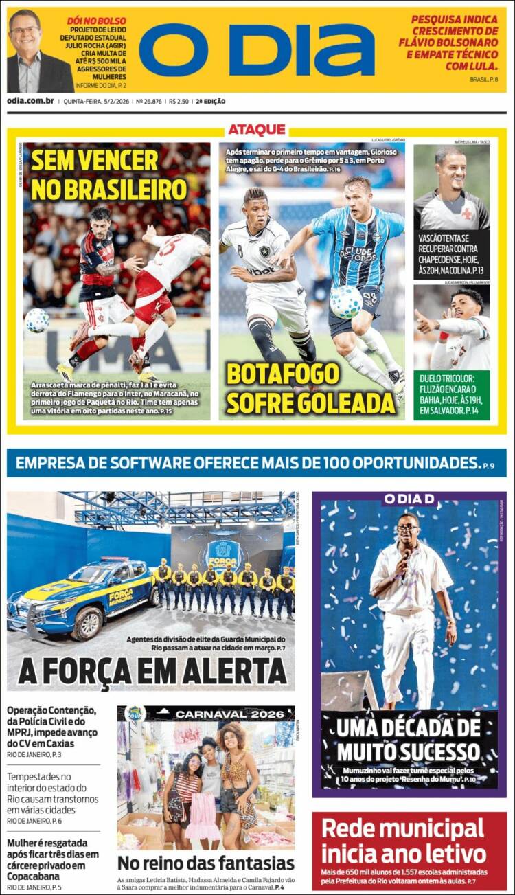 Portada de O Dia (Brasil)