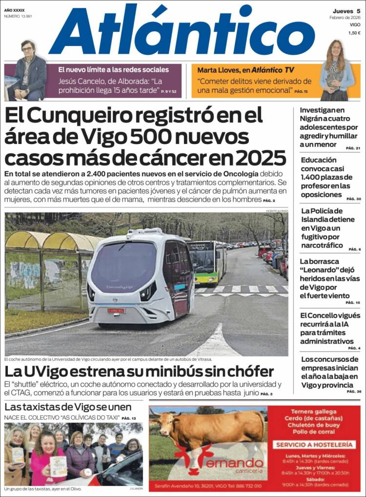 Portada de Atlántico Diario (Espa&ntilde;a)